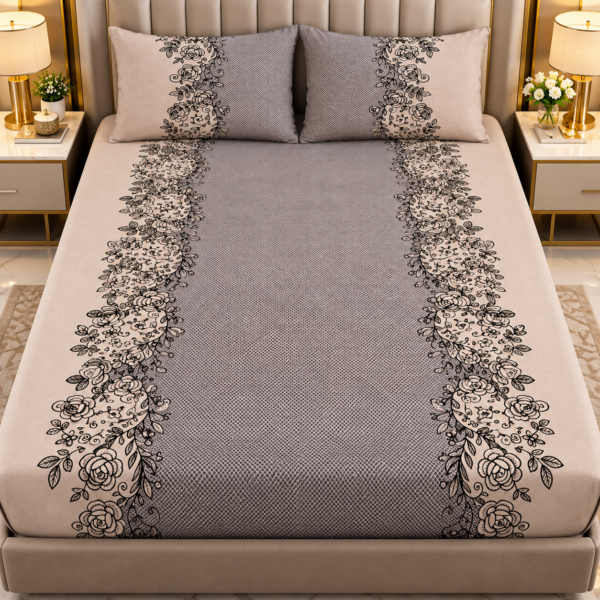 YKNIP Premium Flat Bedsheet Double King Size (90x90 Inch) with 2 Pillow Covers (18x28 Inch) | Ultra Soft Fabric | Designer Printed Bed Sheet
