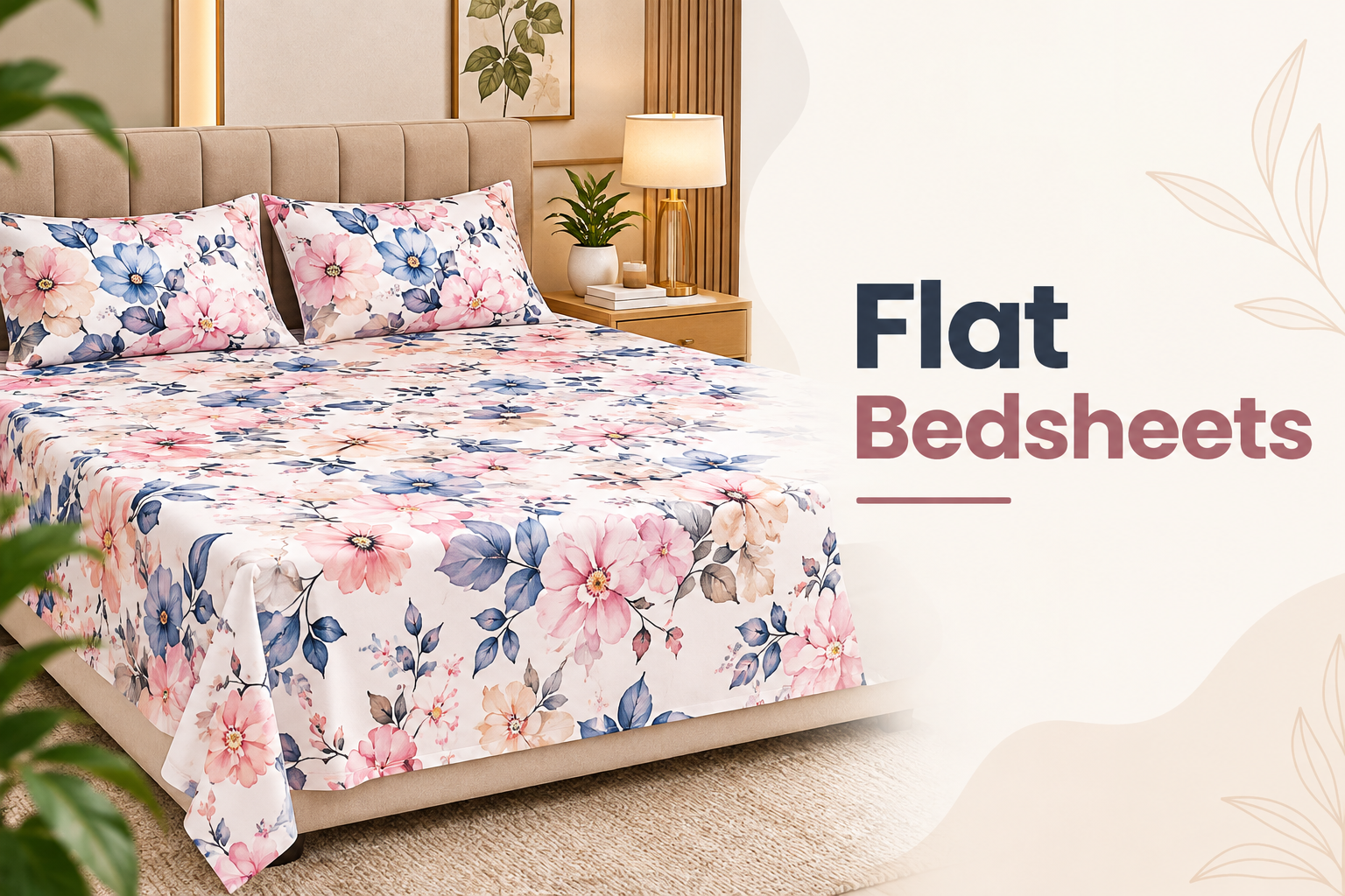 Flat bedsheets online at BedsheetPoint